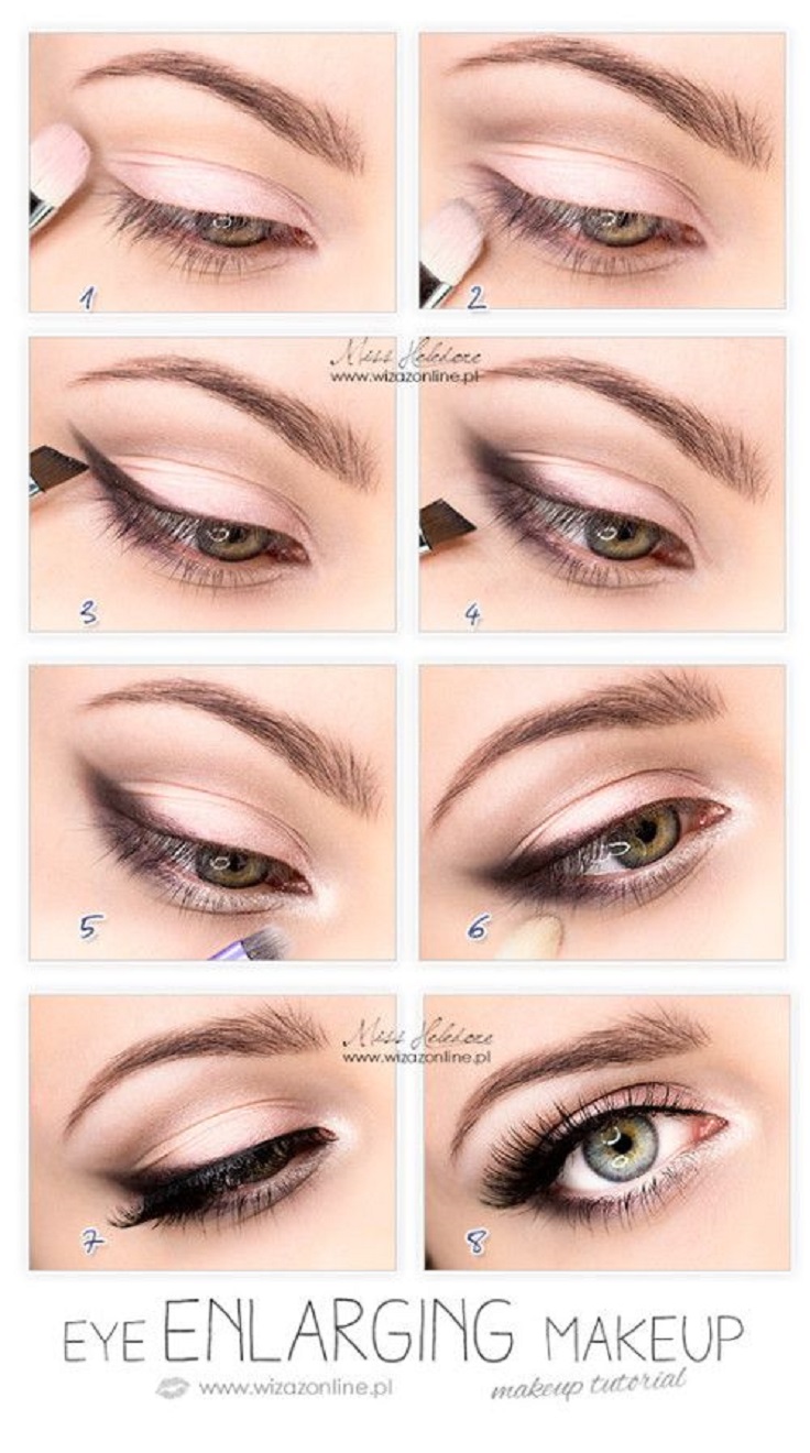 Eye natural Tutorial makeup Enlarging tutorial  Makeup