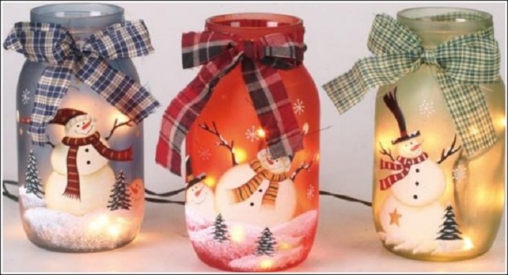 jars jars season the holiday for glass mason snowman painting diy 1 mason