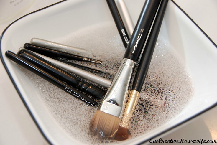 How do you clean make-up brushes?