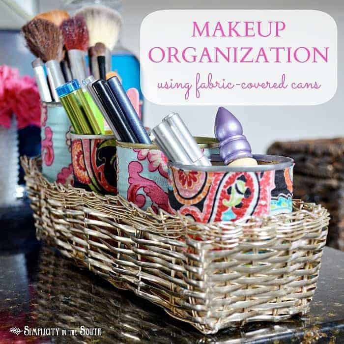 Organize-your-makeup-using-fabric-covered-cans.1