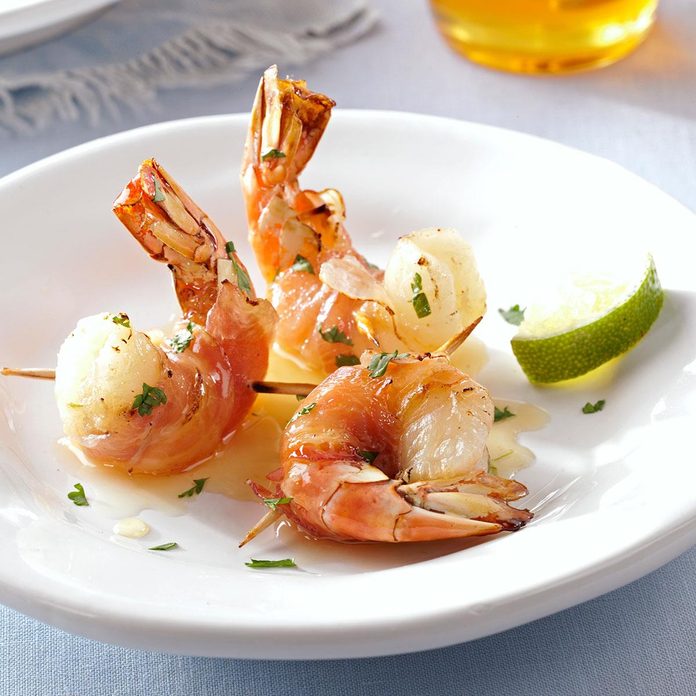 Pancetta-Wrapped-Shrimp-with-Honey-Lime-Glaze