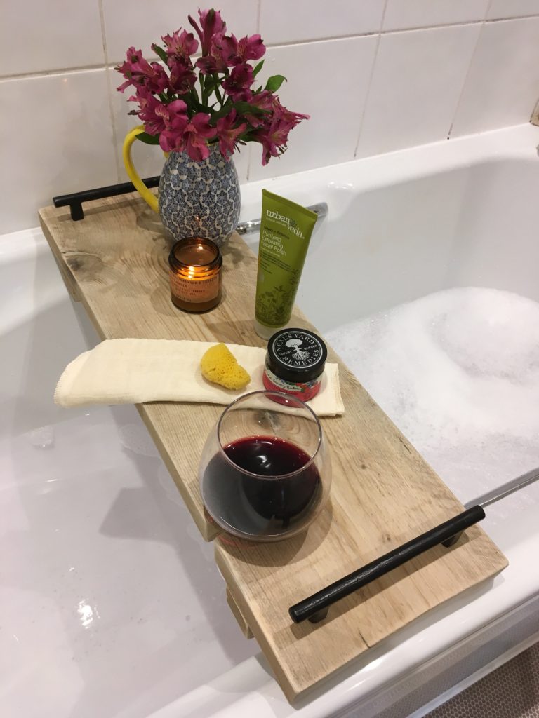 make-your-own-bath-caddy-with-wine-glass-holder-yellow-feather-blog make-your-own-bath-caddy-with-wine-glass-holder-yellow-feather-blog
