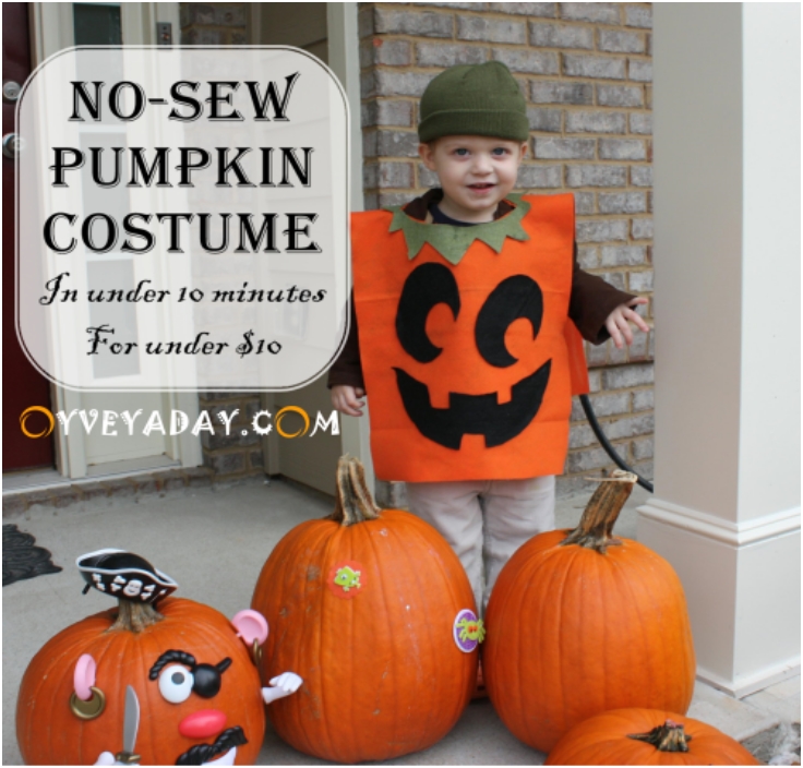 DIY-Halloween-No-Sew-Pumpkin-Costume