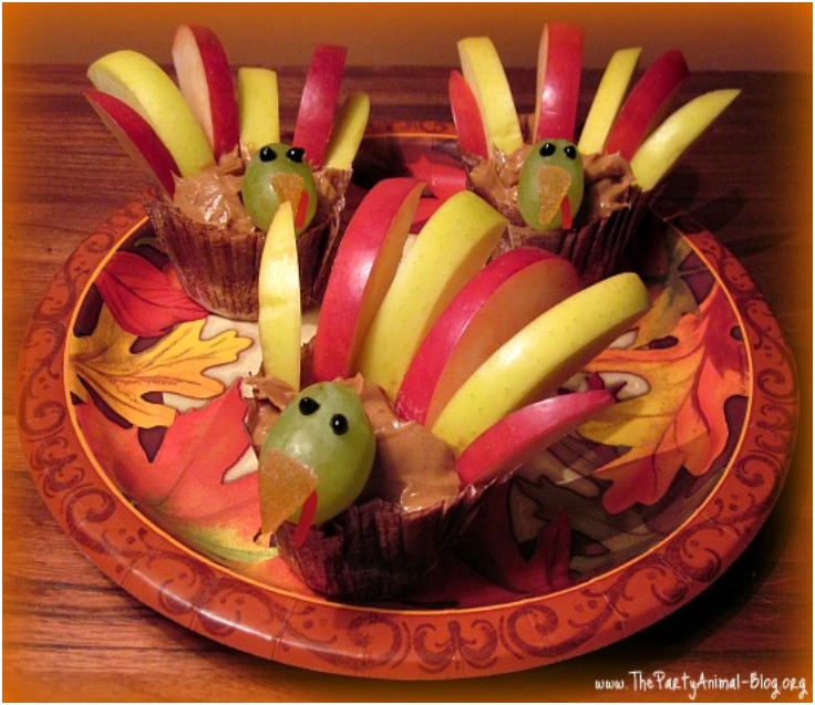 Apples-and-Peanut-Butter-Turkey-Treats-for-the-Kids