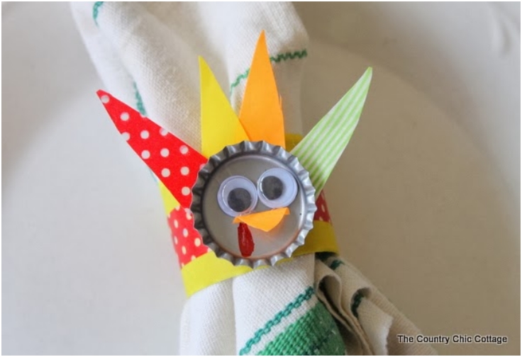 Bottle-Cap-Turkey-Napkin-Rings