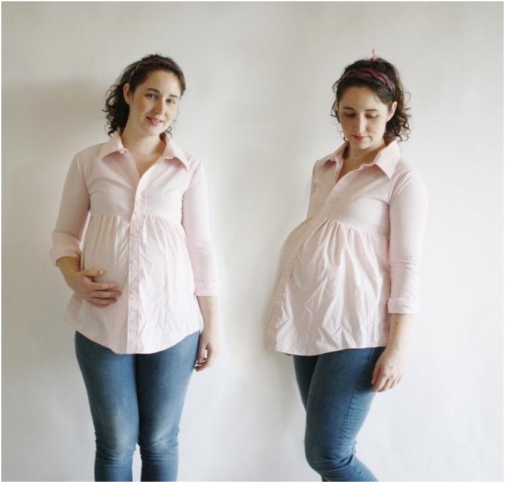 Button-up-Babydoll-Maternity-top Button-up-Babydoll-Maternity-top