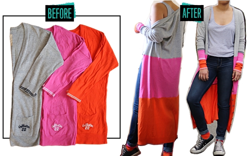 Colorblock-Maxi-Cardigan-Sweater-Before-After