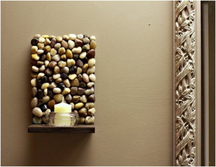 DIY Stone Sconces