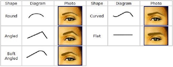 Eyebrow-Shape-Chart