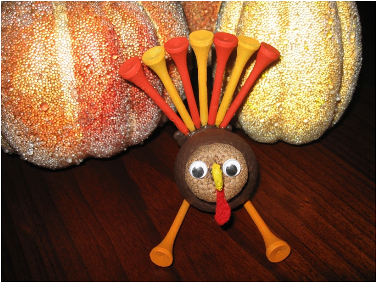 Golf-Ball-Turkey-Craft-for-Thanksgiving