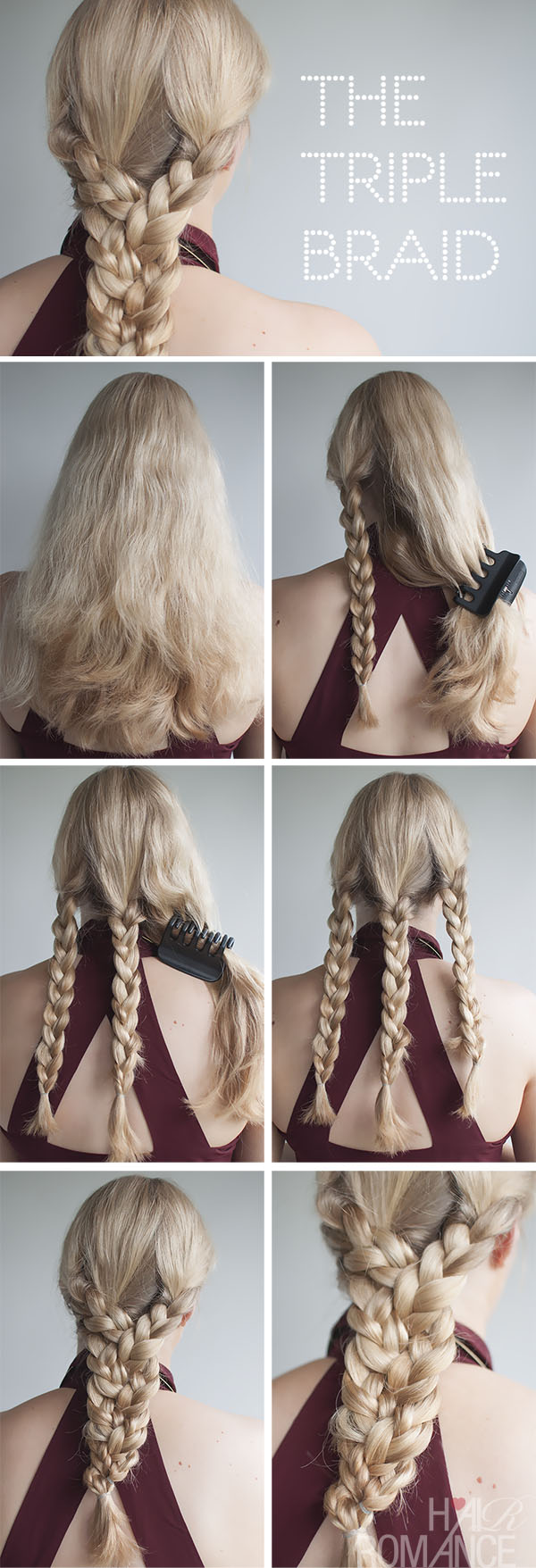 Hair-Romance-triple-braid-tutorial