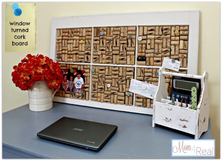 Old-Window-Turned-Wine-Cork-Board Old-Window-Turned-Wine-Cork-Board