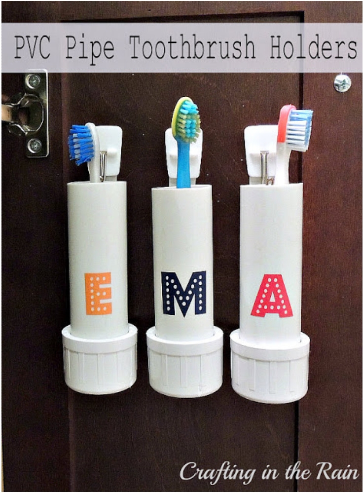 PVC-Pipe-Toothbrush-Holders