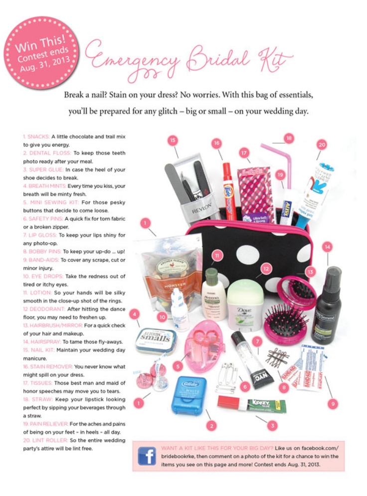 Top 10 DIY Wedding Day Emergency Kits