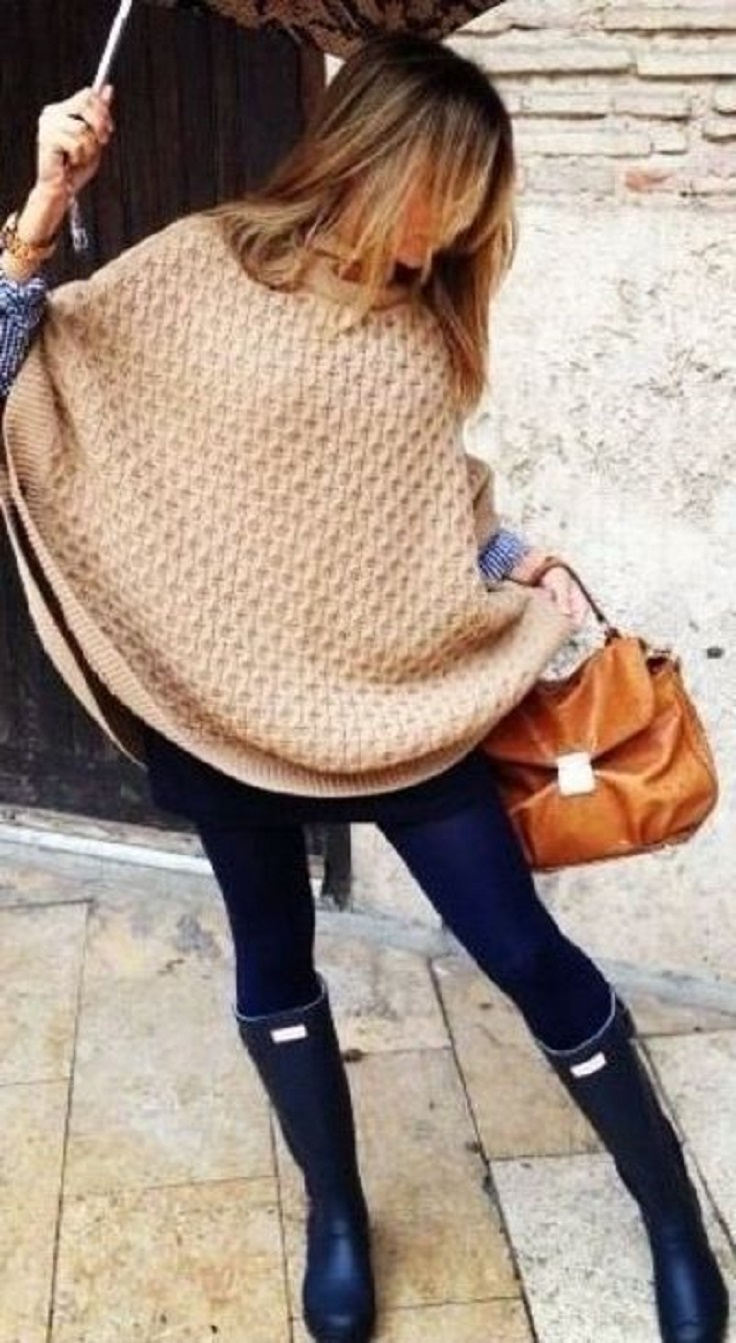 winter rainy day outfits