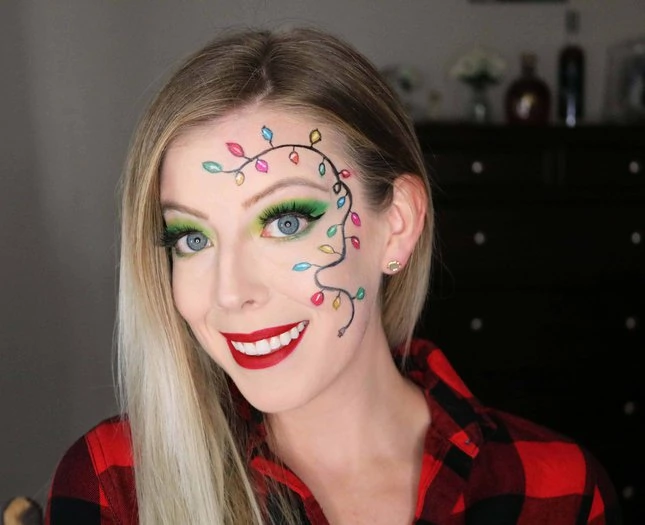 Festive-String-Lights-Christmas-Party-Makeup-7 Festive-String-Lights-Christmas-Party-Makeup-7