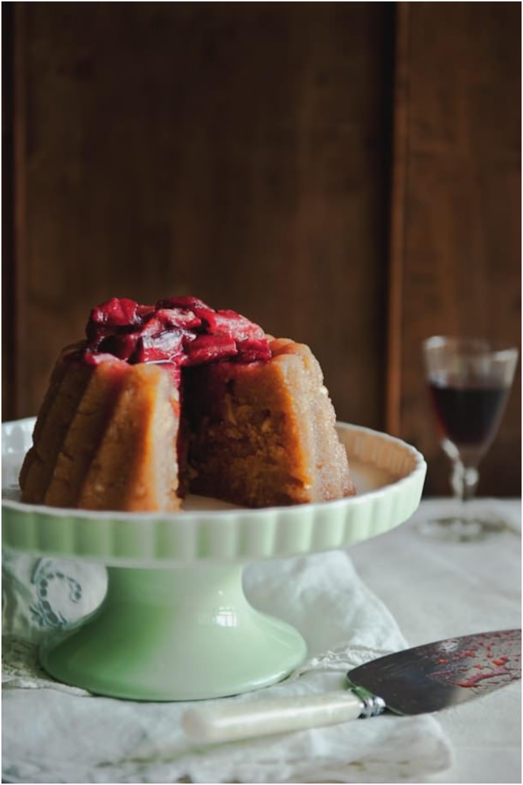 Halva-with-a-Rhubarb-Compote Halva-with-a-Rhubarb-Compote