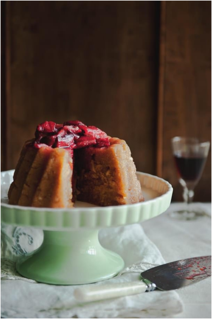 Halva-with-a-Rhubarb-Compote