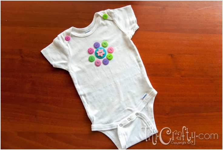 Buttons-Flower-Onesie Buttons-Flower-Onesie