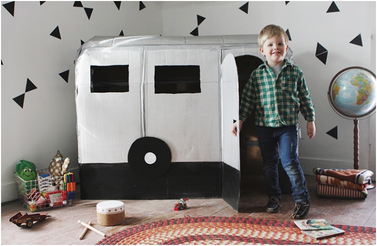 Cardboard-Camper-Playhouse