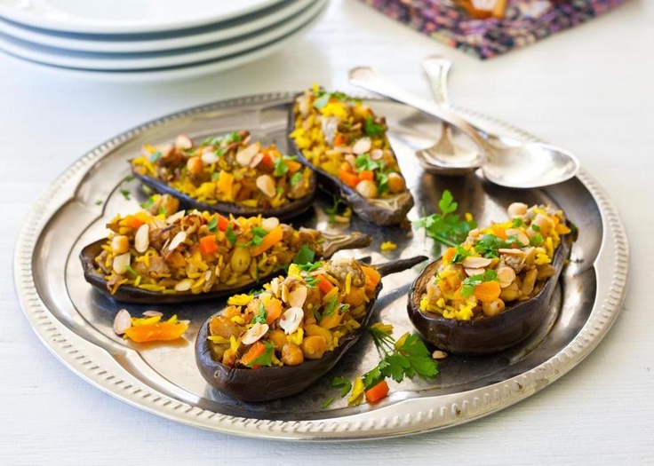Eggplant-Stuffed-with-Saffron-Rice-Apricots-and-Chickpeas Eggplant-Stuffed-with-Saffron-Rice-Apricots-and-Chickpeas