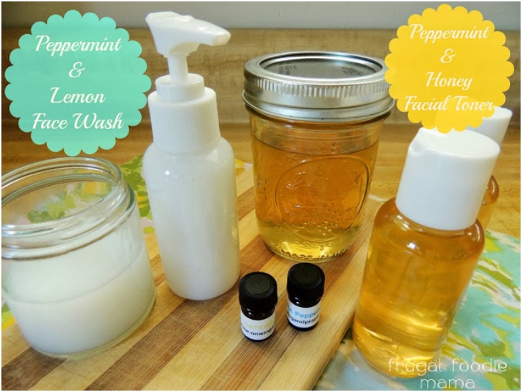 Homemade-Peppermint-Lemon-Face-Wash-and-Peppermint-Honey-Facial-Toner