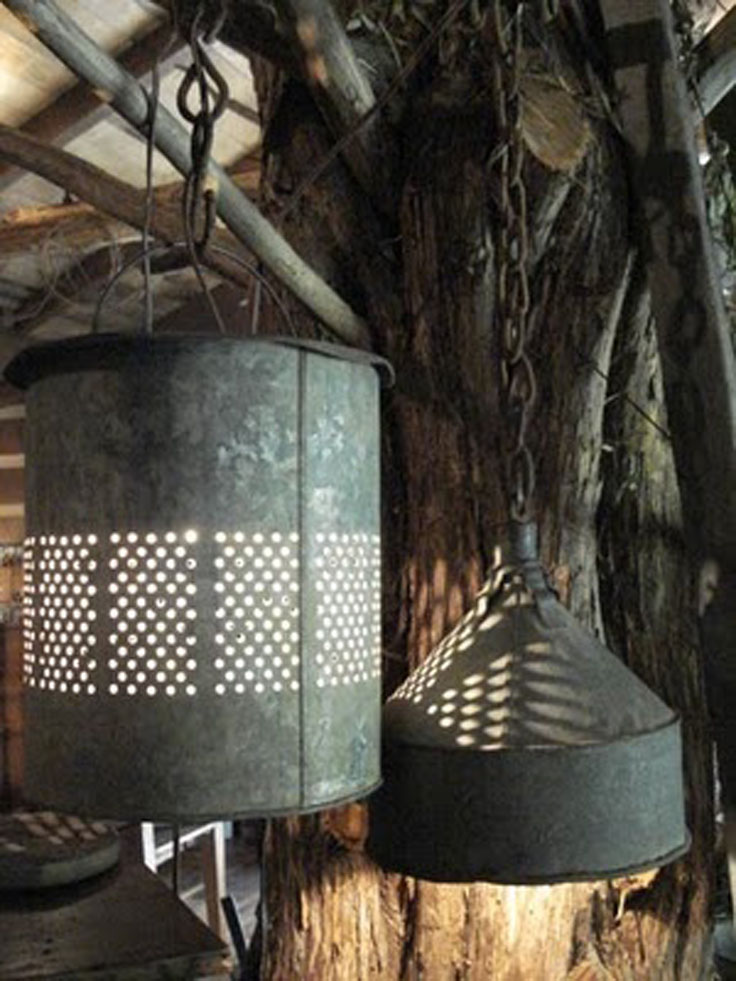 Lights-made-out-of-minnow-buckets-and-tin-funnels Lights-made-out-of-minnow-buckets-and-tin-funnels