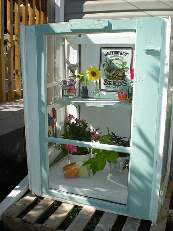Mini-Greenhouse-from-Old-Storm-Windows Mini-Greenhouse-from-Old-Storm-Windows