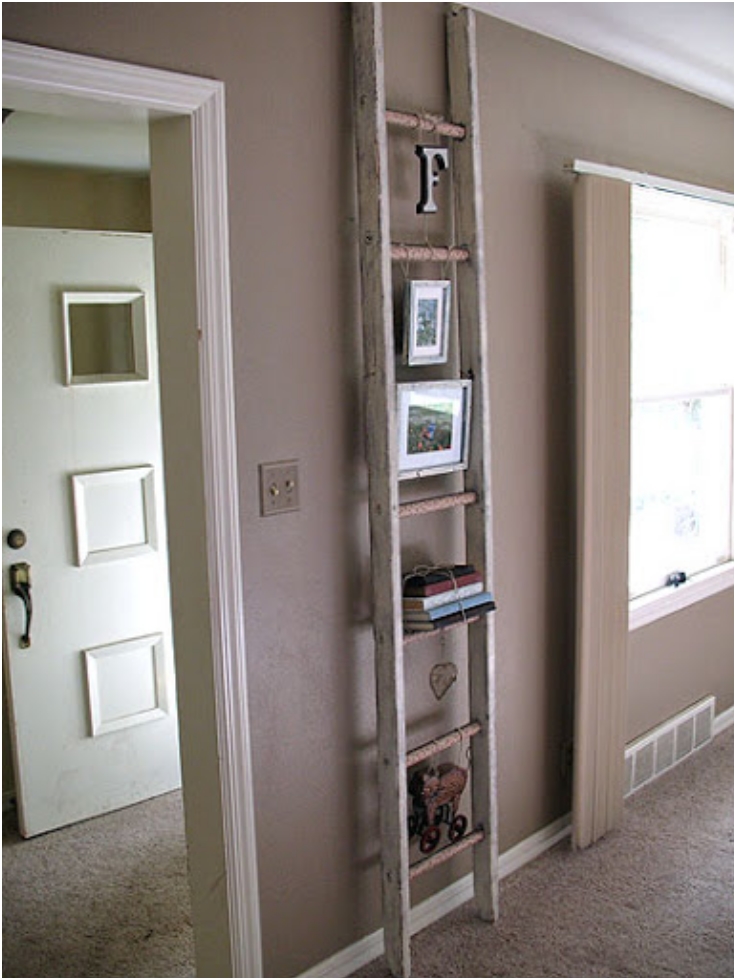 Shabby-Chic-Decoupage-Ladder Shabby-Chic-Decoupage-Ladder