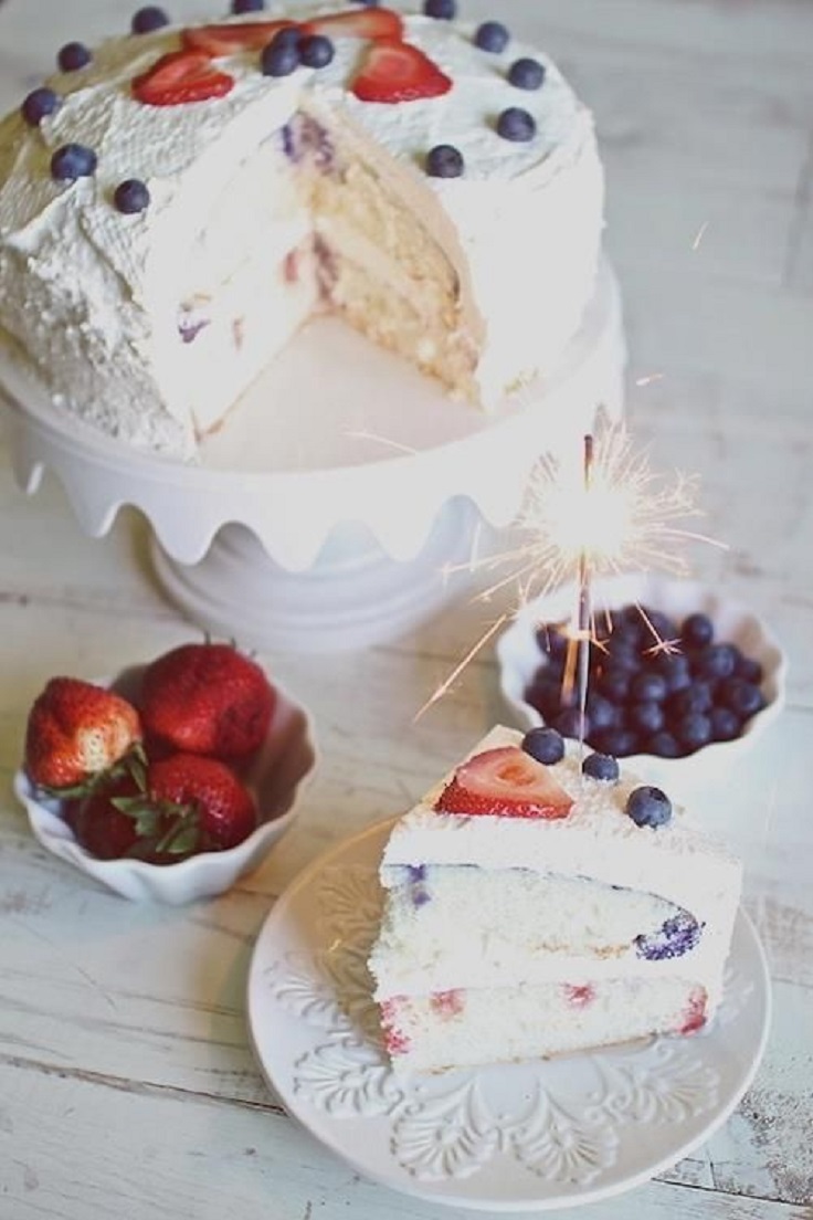 Strawberry-Blueberry-Cake