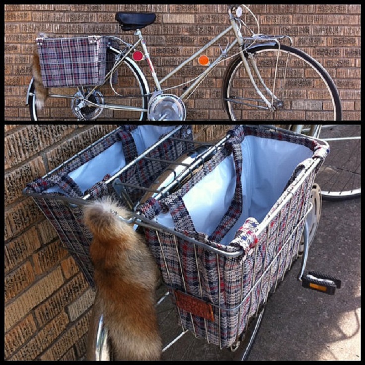 diy dog bike basket