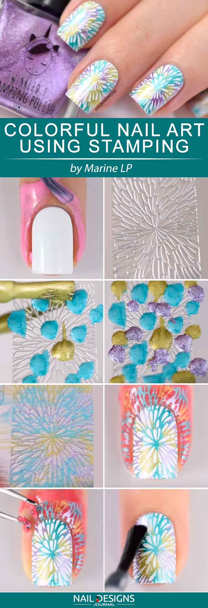 colorful-nails-with-stamping-art-