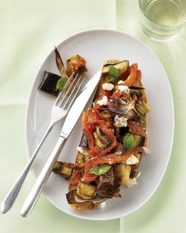 Eggplant-and-Mint-Bruschetta