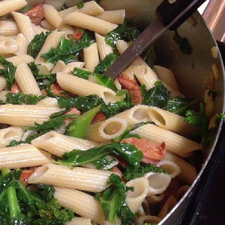 Gluten-Free-Brown-Rice-Penne-Kale-and-Sausage