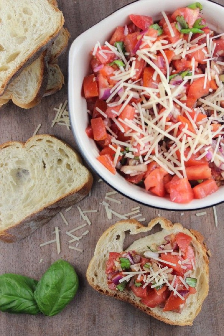 Tomato-Basil-Bruschetta