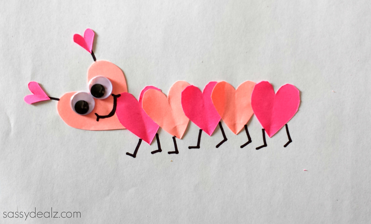 Valentine’s-Day-Heart-Caterpillar-Craft