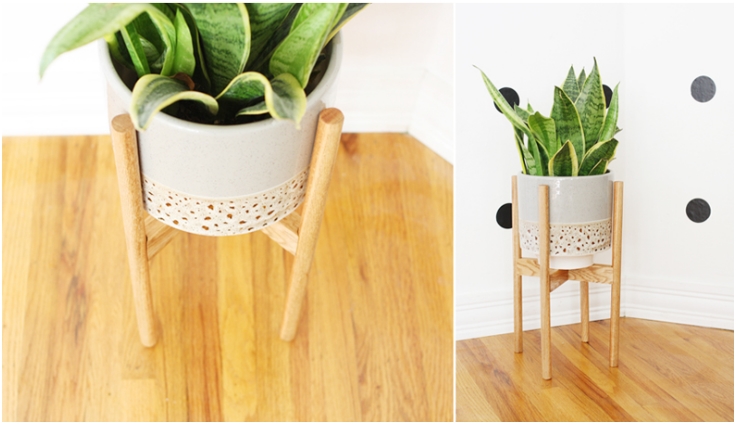 Wood-Plant-Stand