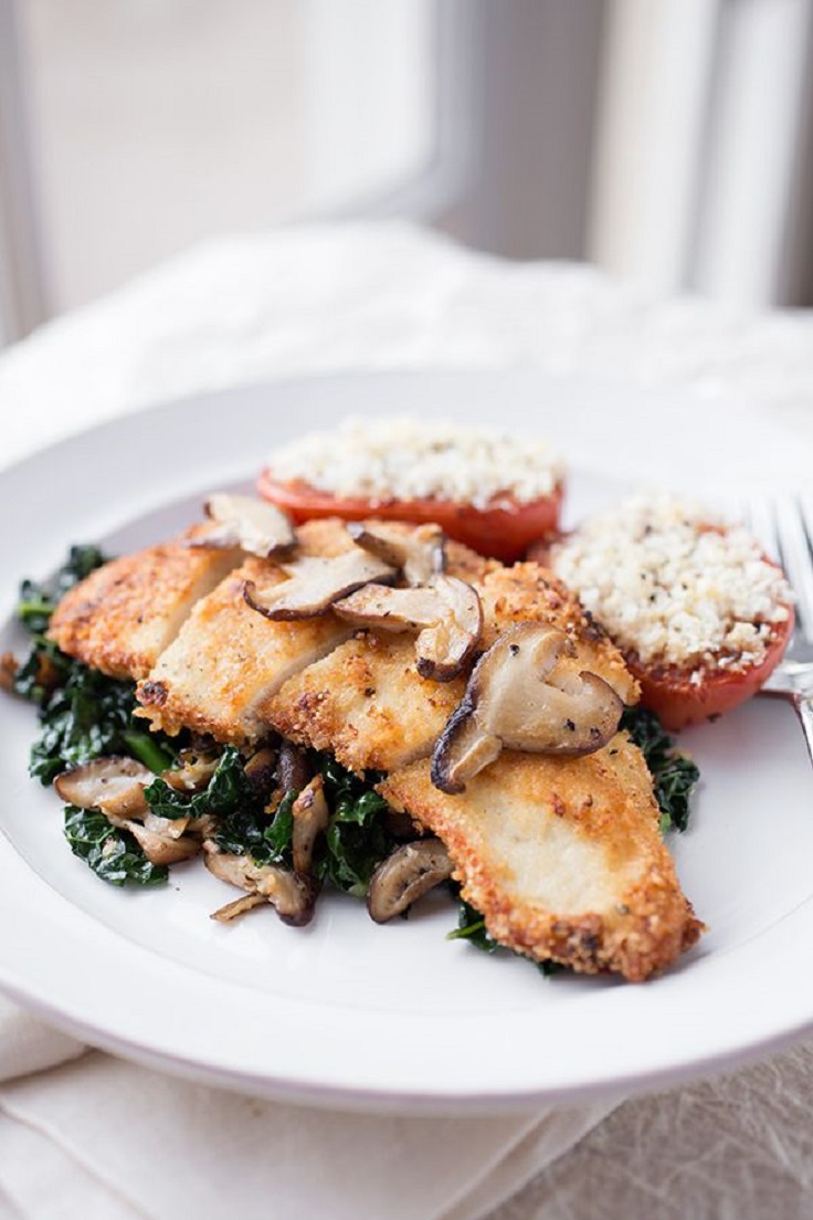Crispy-Seared-Chicken-Breasts-with-Garlicky-Kale-Seared-Shiitake-Mushrooms