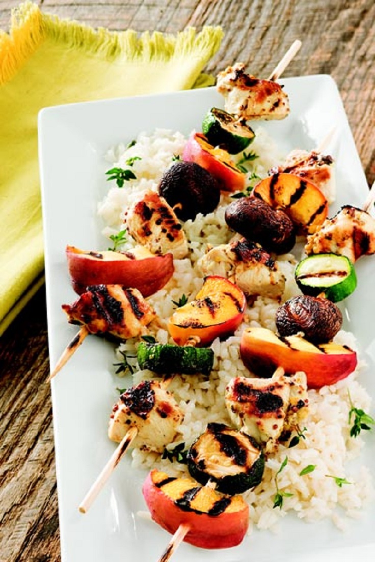 Grilled-Chicken-Peach-Kebabs