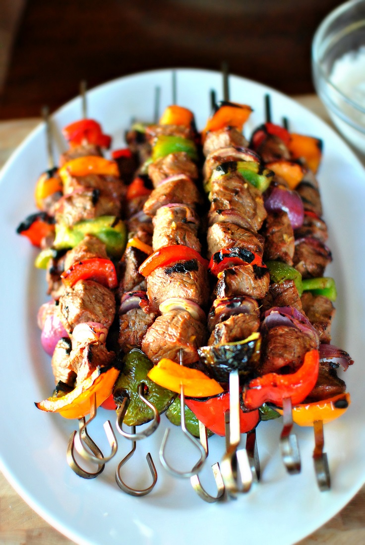 Grilled-Marinated-Steak-Kebabs