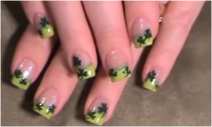 Shamrock-On-Lime-Tip-Nails