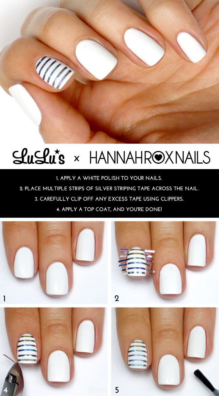 White-and-Silver-Striped-Accent-Nail-Mani-Tutorial