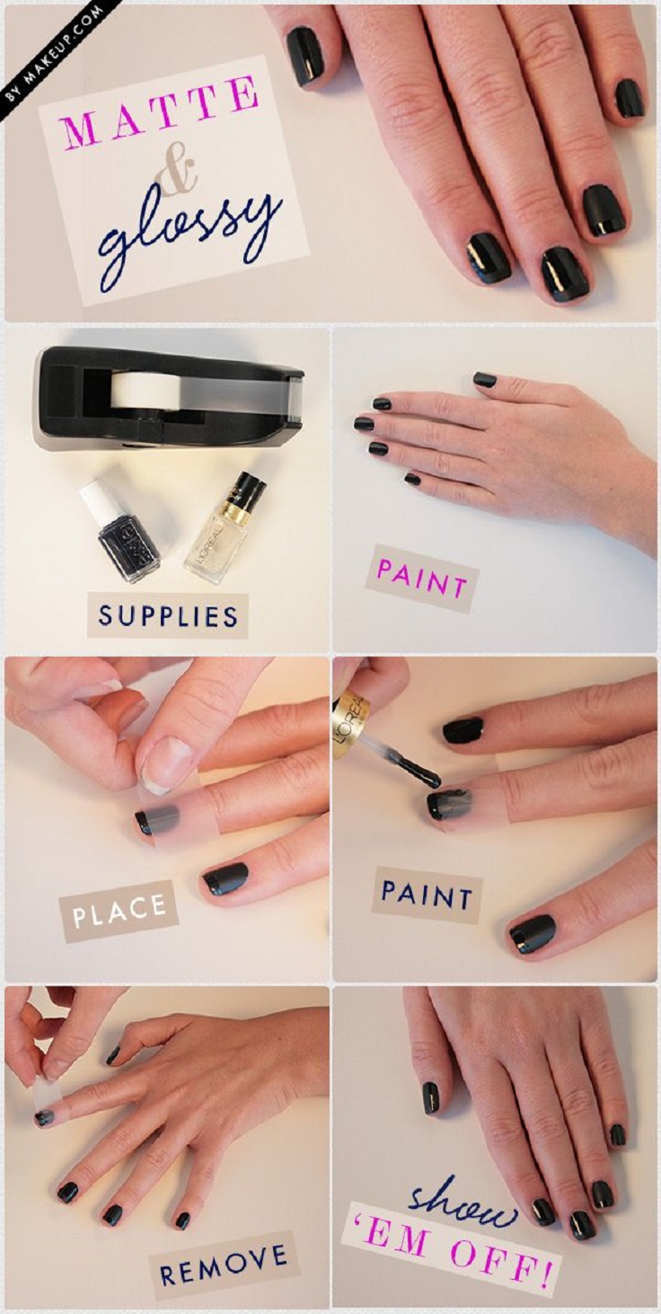 matte-and-shiny-french-manicure-tutorial