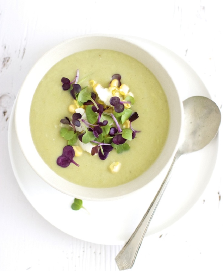 Cauliflower Soup with Garlic Scapes