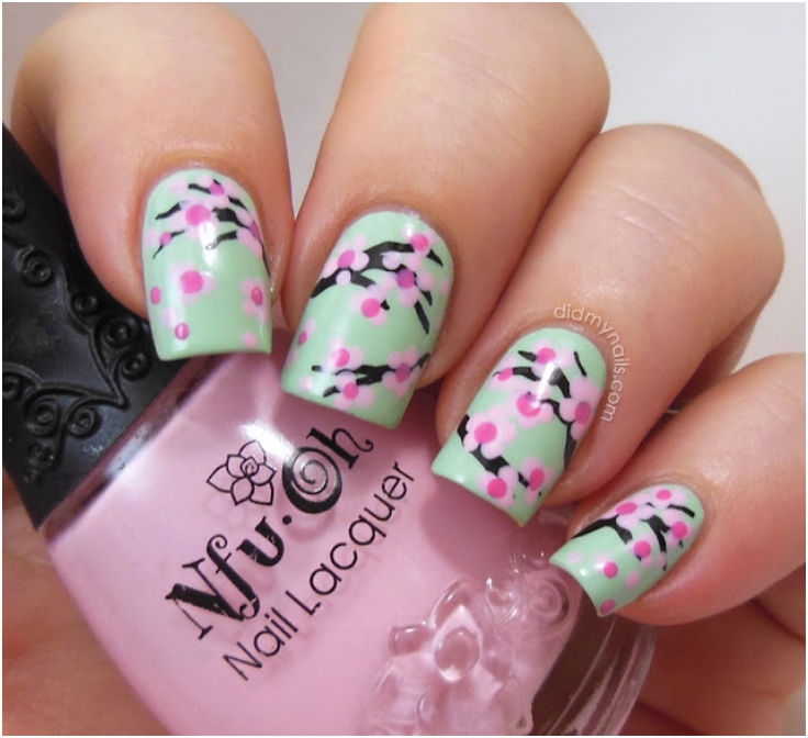 Cherry-Blossom-Nail-Art