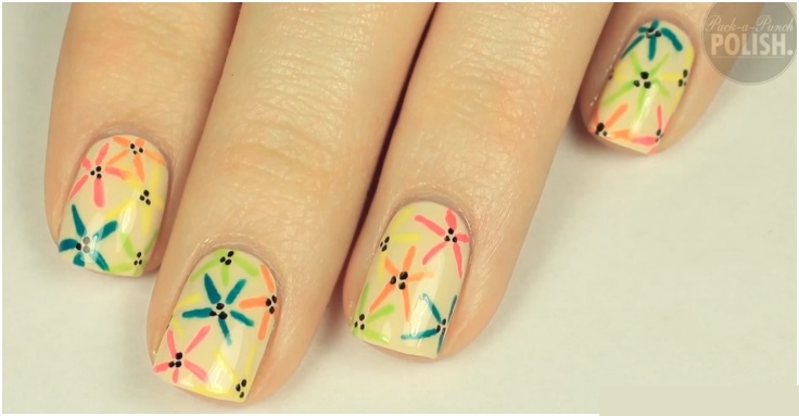 Colorful-Flowery-Nails