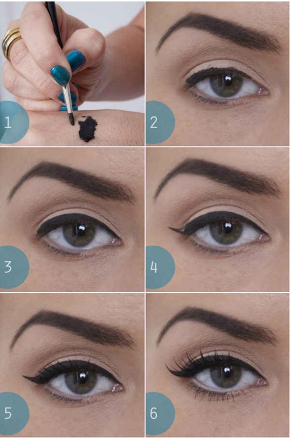 Simple-Natural-“Cat-Eye”-Makeup1