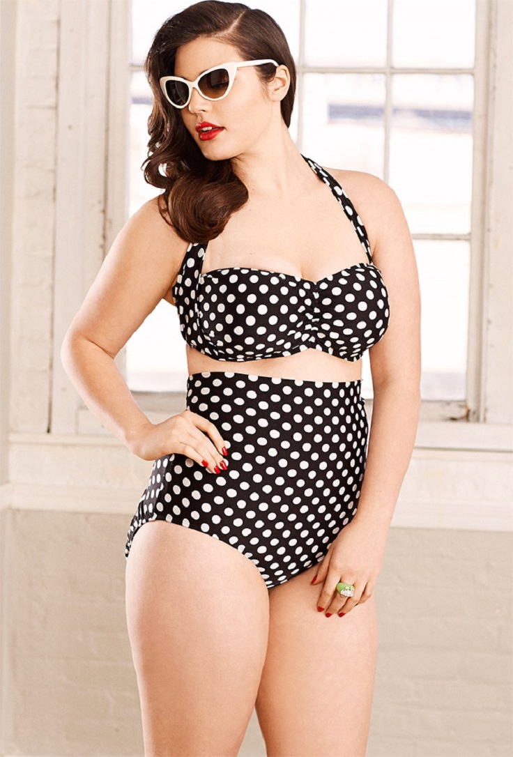 Sexy-Bandeau-Halter-Polka-Dot-Convertible-Bikini