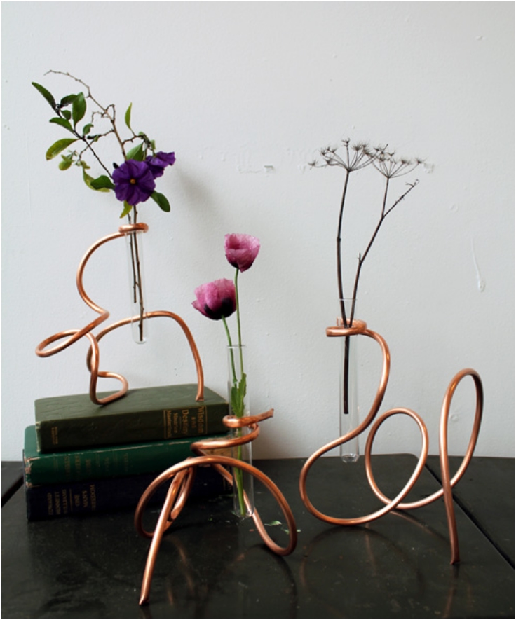 Sculptural-Copper-Coil-Vase