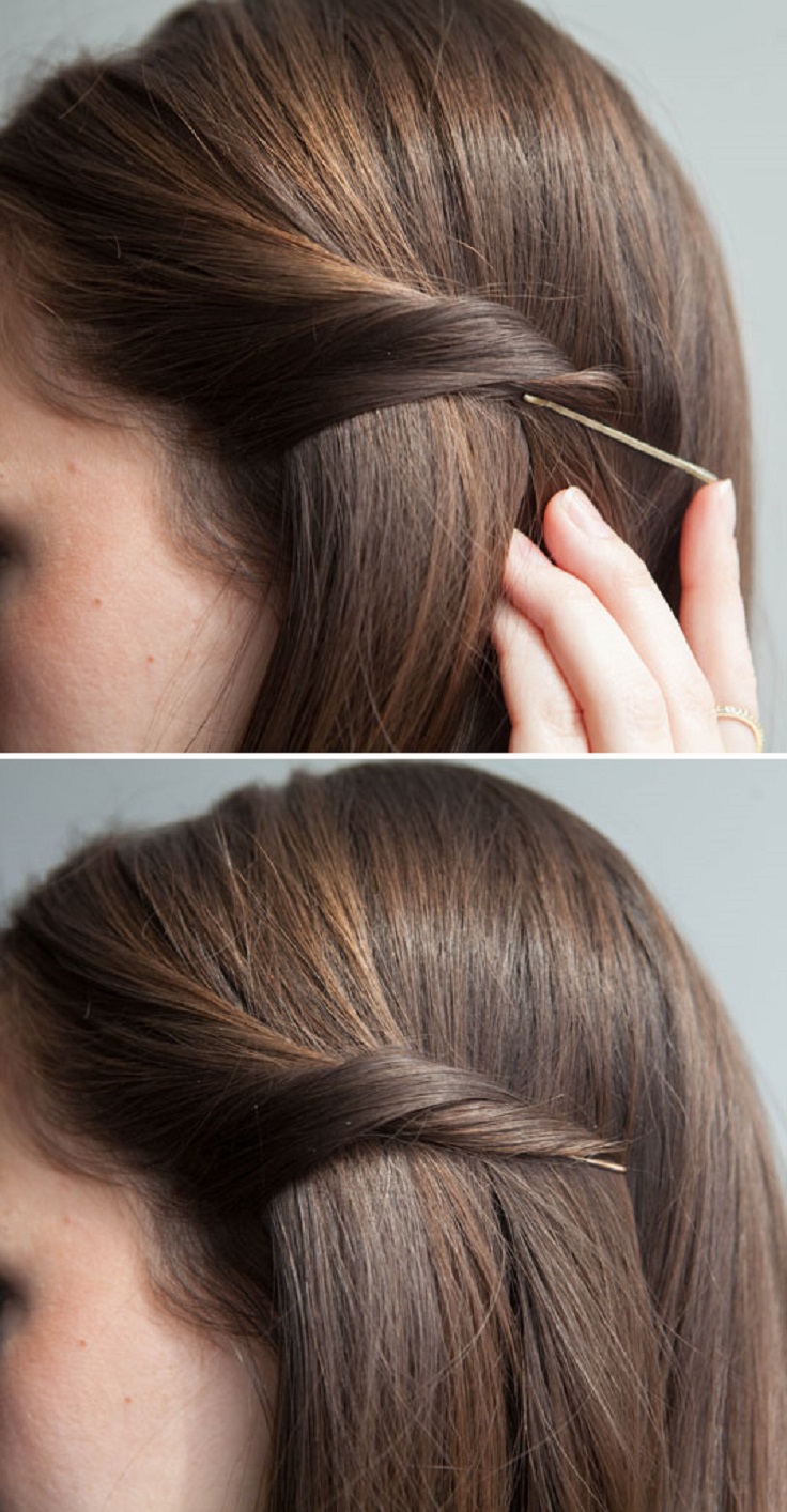 Twist-your-hair-and-slip-your-bobby-pin-underneath-to-secretly-pin-back-your-strands